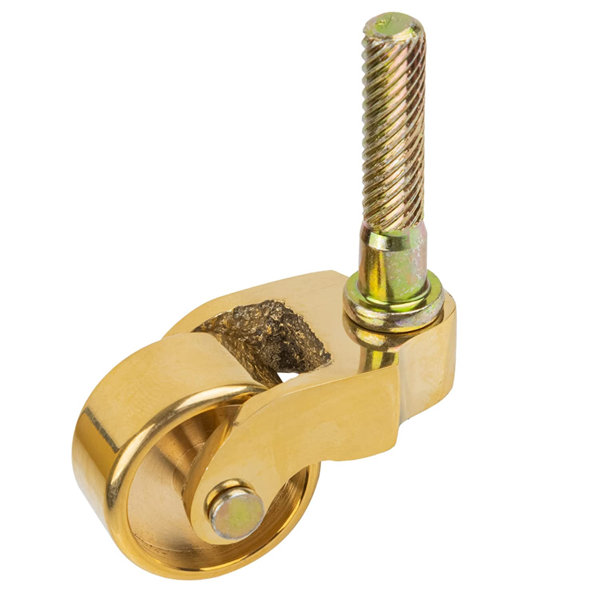 UNIQANTIQ HARDWARE SUPPLY Medium Solid Brass Furniture Caster Wheel Wayfair